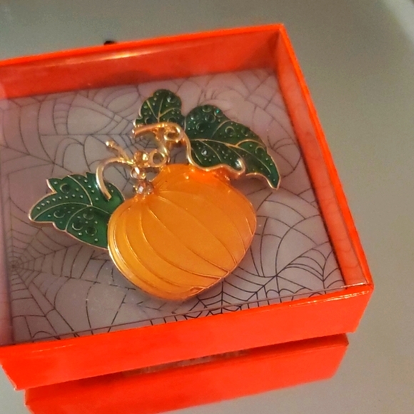 BRAND NEW 🏷JOE FRESH HALLOWEEN PUMPKIN BROOCH - Picture 3 of 3